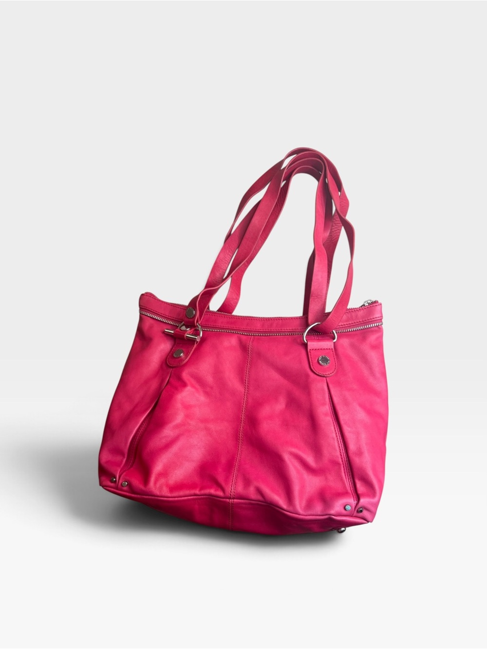 Ted Baker London Hot Pink Leather Shoulder Tote